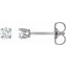 Round 4-Prong Lightweight Stud Earrings
