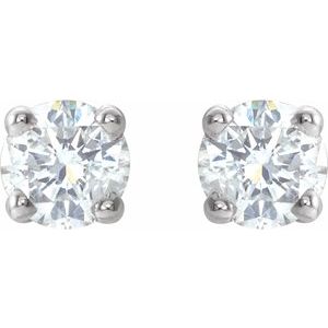 Round 4-Prong Lightweight Stud Earrings