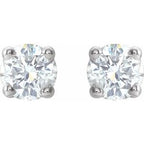 Round 4-Prong Lightweight Stud Earrings