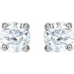 Round 4-Prong Lightweight Stud Earrings