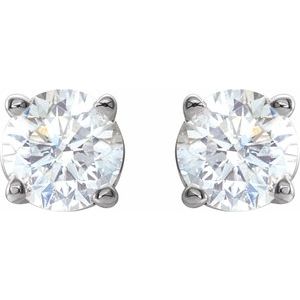 Round 4-Prong Lightweight Stud Earrings