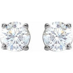 Round 4-Prong Lightweight Stud Earrings