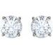 Round 4-Prong Lightweight Stud Earrings