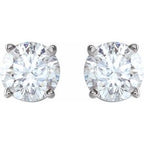 Round 4-Prong Lightweight Stud Earrings