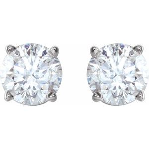 Round 4-Prong Lightweight Stud Earrings