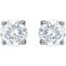 Round 4-Prong Lightweight Stud Earrings