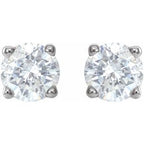 Round 4-Prong Lightweight Stud Earrings