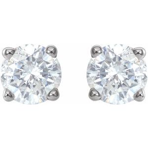 Round 4-Prong Lightweight Stud Earrings