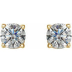 Round 4-Prong Lightweight Stud Earrings