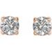 Round 4-Prong Lightweight Stud Earrings