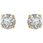 Round 4-Prong Lightweight Stud Earrings