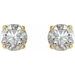 Round 4-Prong Lightweight Stud Earrings