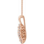 Halo-Style Cluster Necklace or Pendant