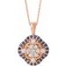 Halo-Style Cluster Necklace or Pendant