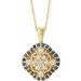 Halo-Style Cluster Necklace or Pendant