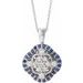 Halo-Style Cluster Necklace or Pendant