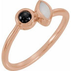 Two-Stone Bezel-Set Ring