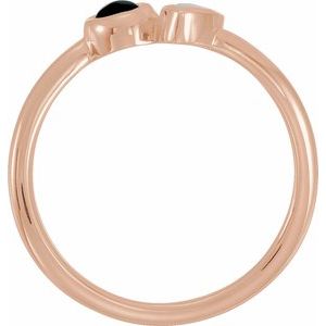 Two-Stone Bezel-Set Ring