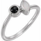 Two-Stone Bezel-Set Ring
