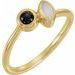 Two-Stone Bezel-Set Ring