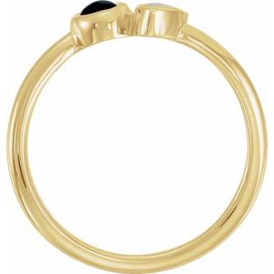 Two-Stone Bezel-Set Ring