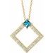 Accented Geometric Necklace or Pendant