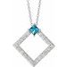 Accented Geometric Necklace or Pendant