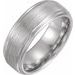 Stepped-Edge Comfort-Fit Flat Band with Brush Finish