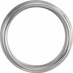 Stepped-Edge Comfort-Fit Flat Band with Brush Finish