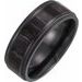 Coin-Edge Oak Wood Inlay Comfort-Fit Band