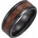 Beveled-Edge Hawaiian Koa Wood Inlay Comfort-Fit Band