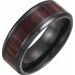 Beveled-Edge Wood Inlay Comfort-Fit Band