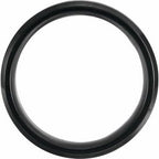 Beveled-Edge Wood Inlay Comfort-Fit Band