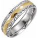Milgrain Geometric Faceted Comfort-Fit Half Round Band
