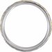 Milgrain Geometric Faceted Comfort-Fit Half Round Band