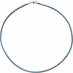 2.25 mm Light Blue Silk Cord Necklace