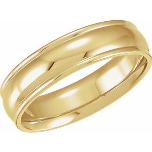 Grooved Comfort-Fit Half Round Band