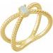 Criss-Cross Cabochon Ring