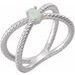 Criss-Cross Cabochon Ring