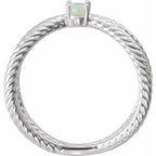 Criss-Cross Cabochon Ring