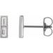 Baguette Bezel-Set Bar Earrings