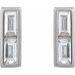 Baguette Bezel-Set Bar Earrings