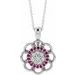 Halo-Style Cluster Necklace or Pendant