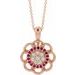 Halo-Style Cluster Necklace or Pendant