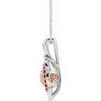 Halo-Style Cluster Necklace or Pendant