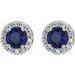 Round 4-Prong Halo-Style Earrings