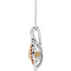 Halo-Style Cluster Necklace or Pendant
