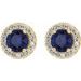 Round 4-Prong Halo-Style Earrings