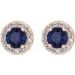 Round 4-Prong Halo-Style Earrings