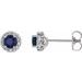 Round 4-Prong Halo-Style Earrings